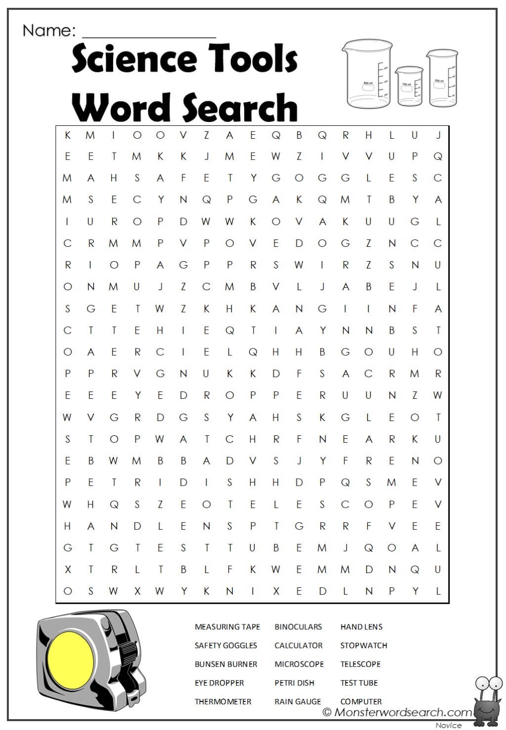 Printable Science Word Search - Word Search Printable