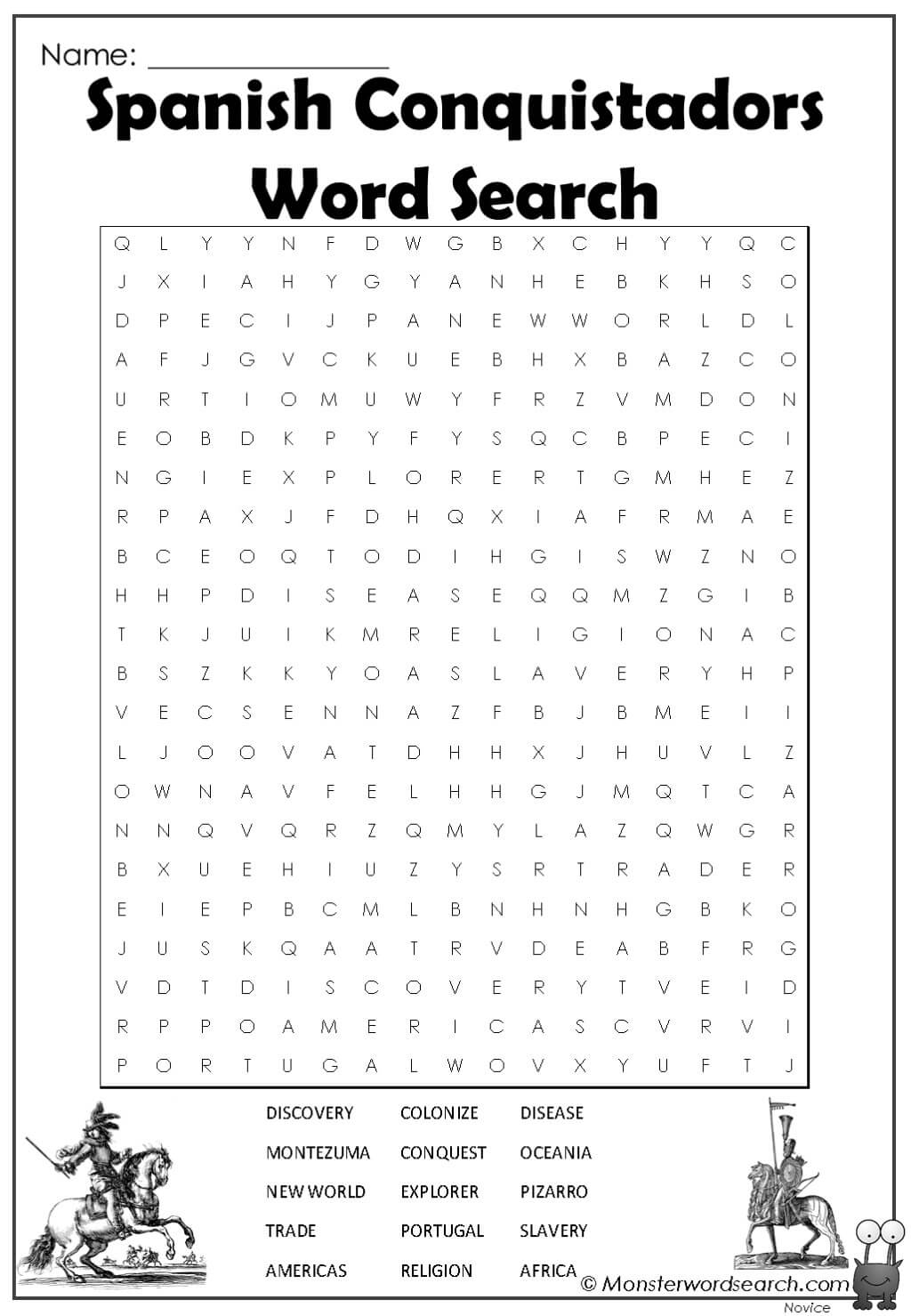 Free Printable Spanish Word Search