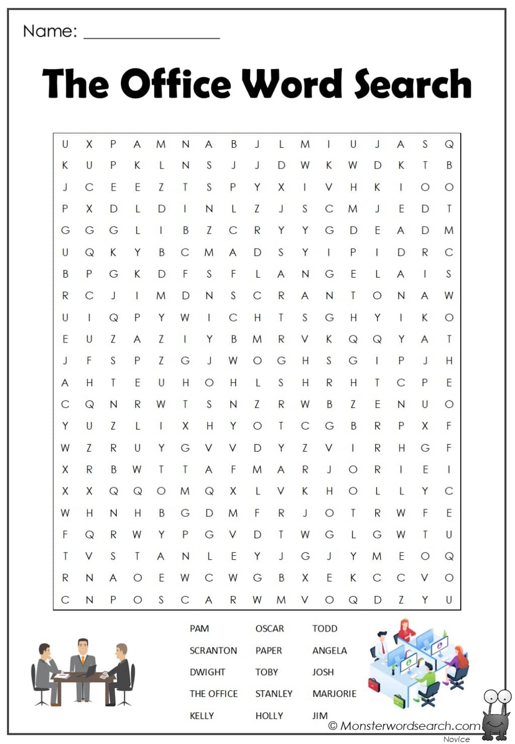 The Office Word Search Monster Word Search