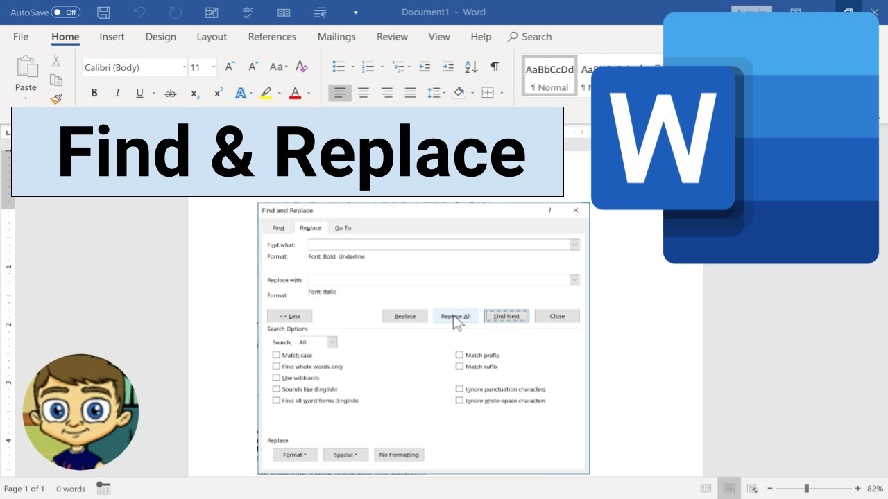 Using Find Replace In Microsoft Word YouTube