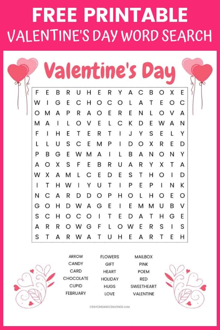 Free Printable Valentine Word Search Word Search Printable