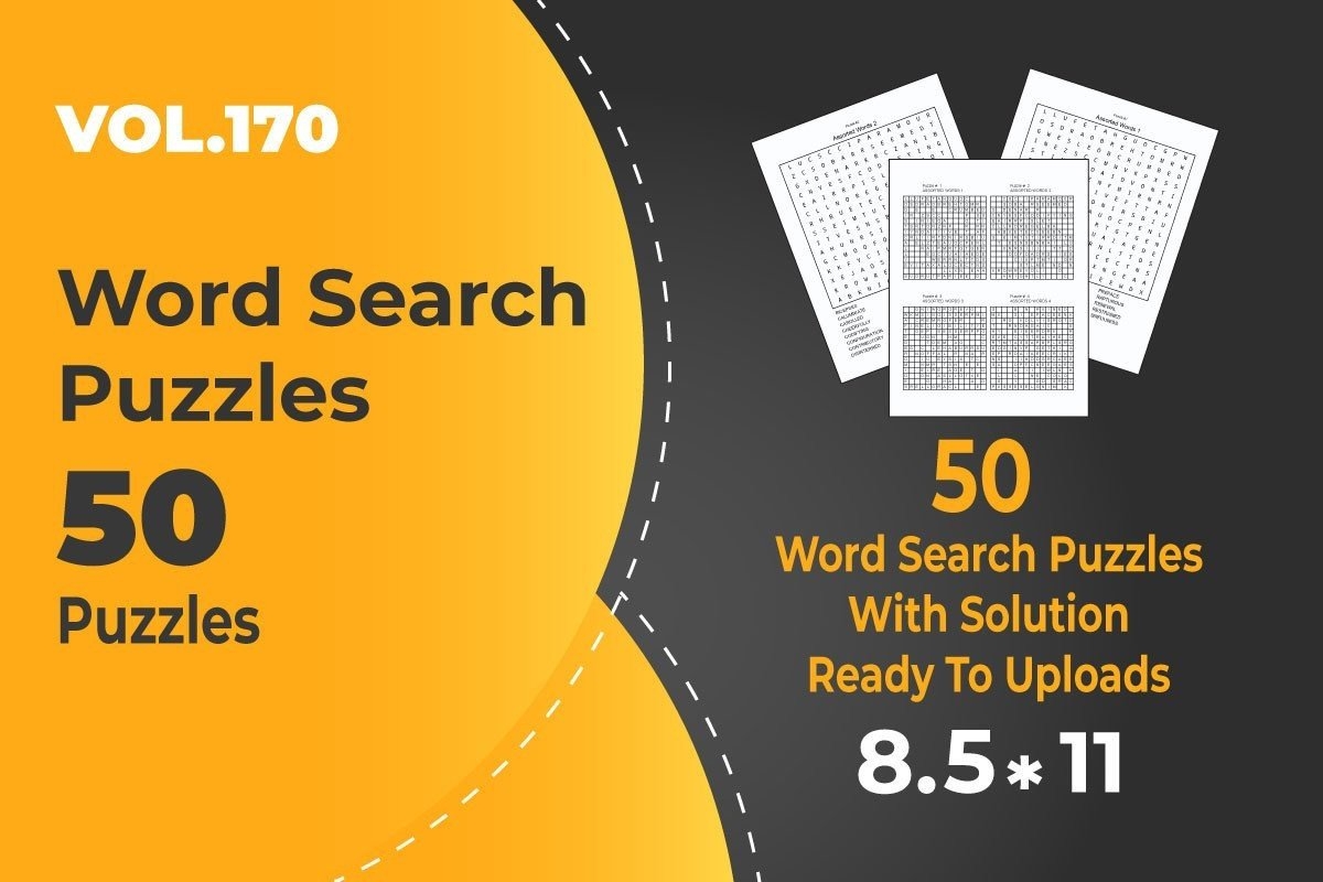 Word Search Activity Puzzle Book 170 Graphic By Mdhafizulislam3612 Creative Fabrica