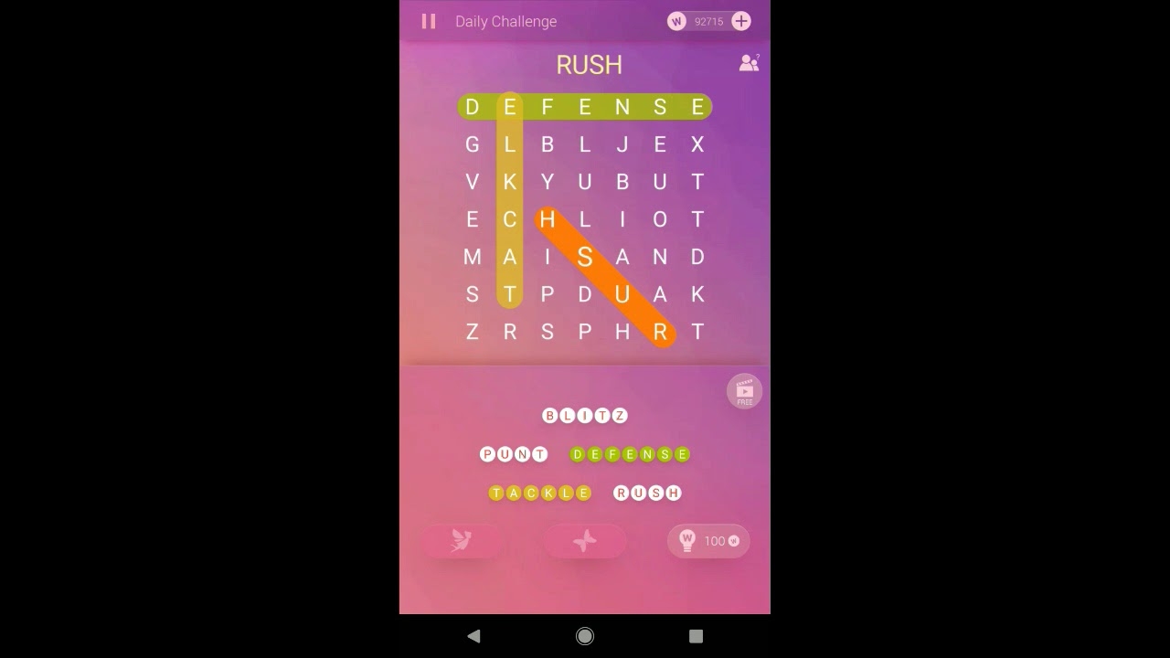 Word Search Pro Daily June 10 2019 Word Search Names Touchdown YouTube