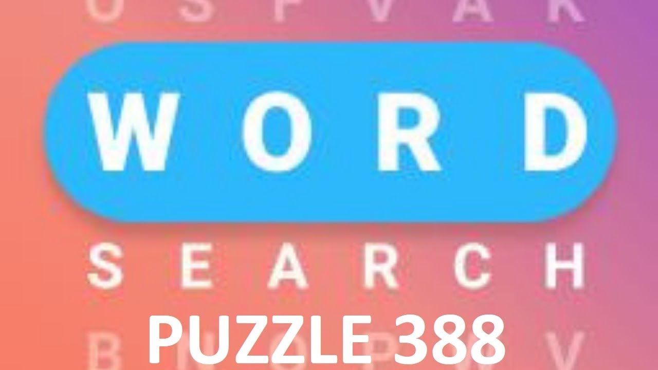 Word Search Things That Sink YouTube