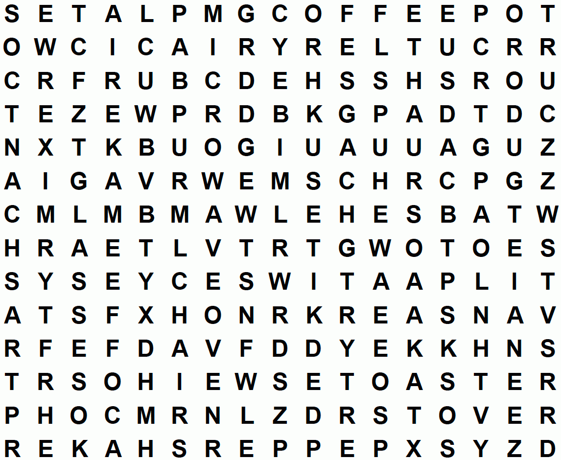 Large Printable Word Search Puzzles